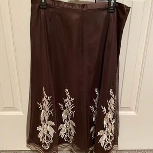 Vintage brown floral skirt